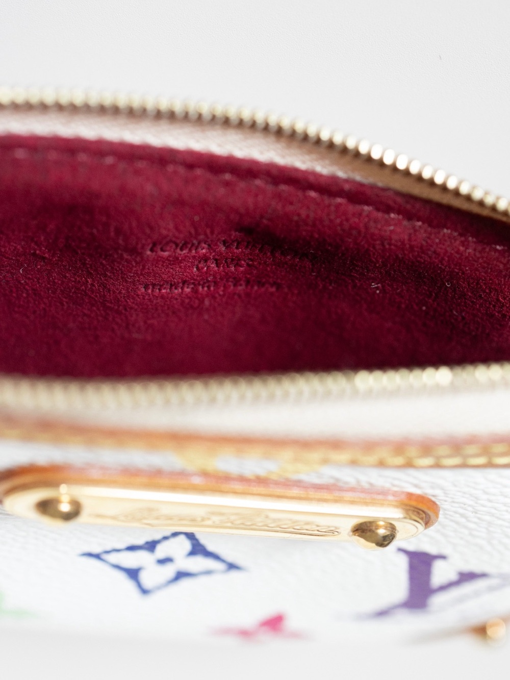 Louis Vuitton Multicolor vintage Murakami Monogram White Mini Pochette - Picture 12 of 12